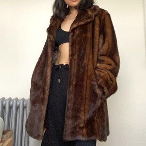 vintage faux fur coat